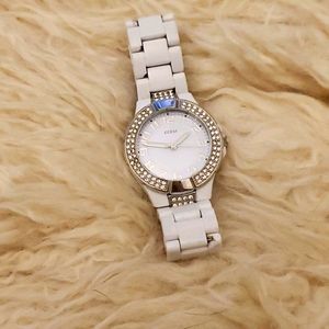 White Guess Watch